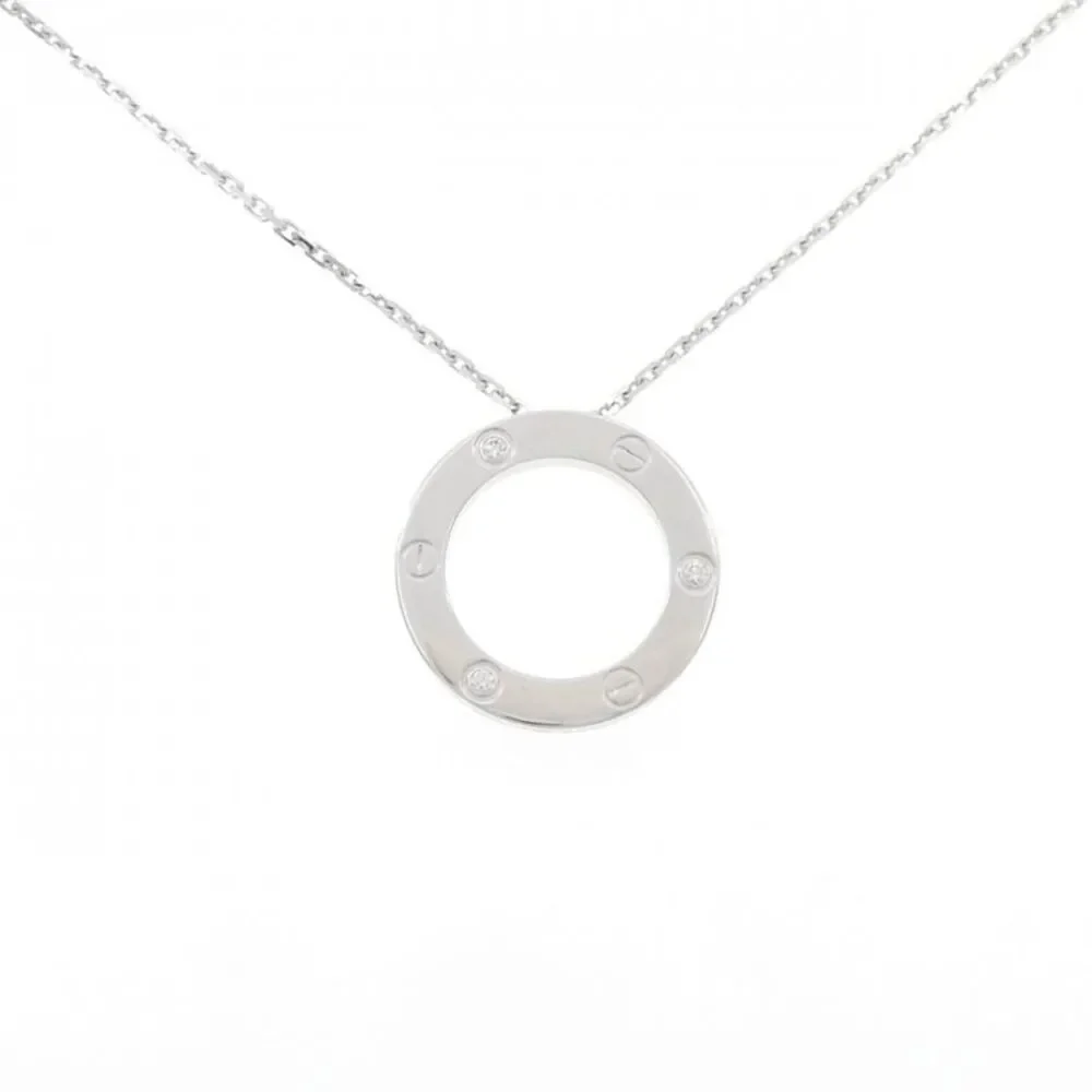 Cartier Love 750 White Gold Diamond Necklace